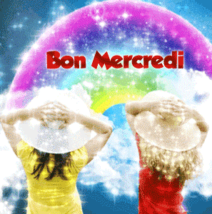Gif animé Bon mercredi arc en ciel